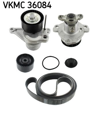 SKF Wasserpumpe + Keilrippenriemensatz (VKMC 36084) Thumbnail